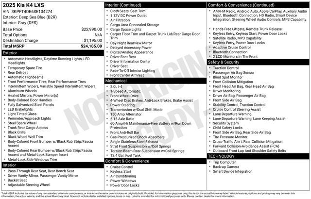 kia k4 2025 3KPFT4DE6SE104274 image kia k4 2025 3KPFT4DE6SE104274 image