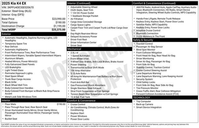 kia k4 2025 3KPFU4DE3SE020670 image kia k4 2025 3KPFU4DE3SE020670 image