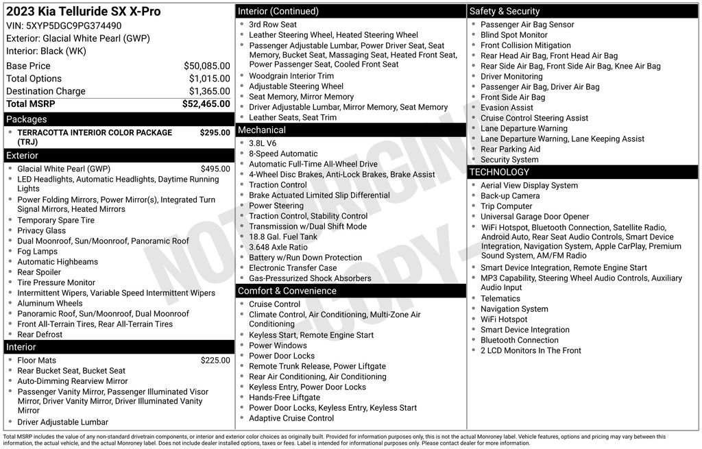 kia telluride 2023 5XYP5DGC9PG374490 image kia telluride 2023 5XYP5DGC9PG374490 image