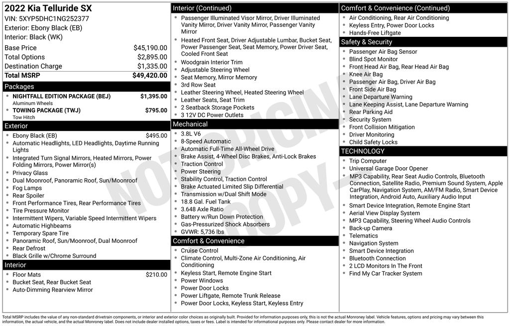 kia telluride 2022 5XYP5DHC1NG252377 image kia telluride 2022 5XYP5DHC1NG252377 image