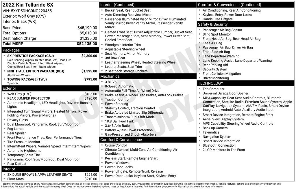 kia telluride 2022 5XYP5DHC0NG220455 image kia telluride 2022 5XYP5DHC0NG220455 image