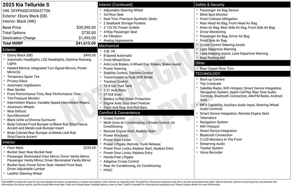 kia telluride 2025 5XYP64GCXSG637706 image kia telluride 2025 5XYP64GCXSG637706 image