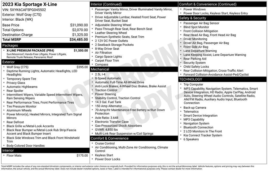 kia sportage 2023 5XYK6CAF5PG045502 image kia sportage 2023 5XYK6CAF5PG045502 image