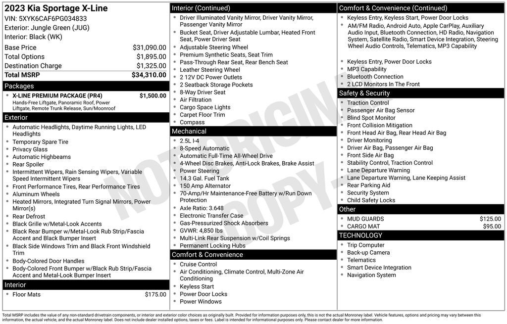 kia sportage 2023 5XYK6CAF6PG034833 image kia sportage 2023 5XYK6CAF6PG034833 image