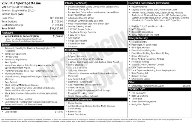 kia sportage 2023 5XYK6CAF1PG014036 image kia sportage 2023 5XYK6CAF1PG014036 image