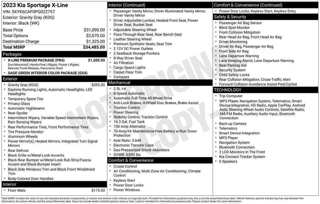 kia sportage 2023 5XYK6CAF0PG022757 image kia sportage 2023 5XYK6CAF0PG022757 image