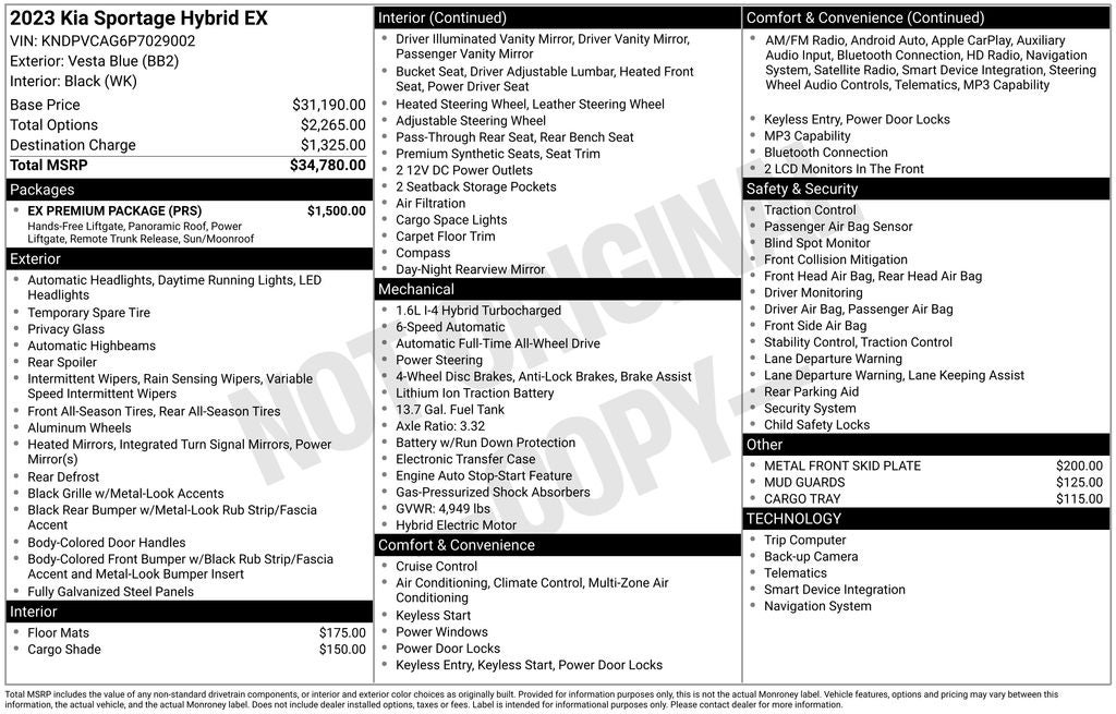 kia sportage 2023 KNDPVCAG6P7029002 image