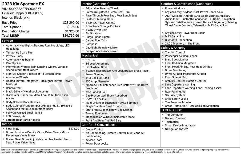 kia sportage 2023 5XYK33AF7PG036857 image kia sportage 2023 5XYK33AF7PG036857 image