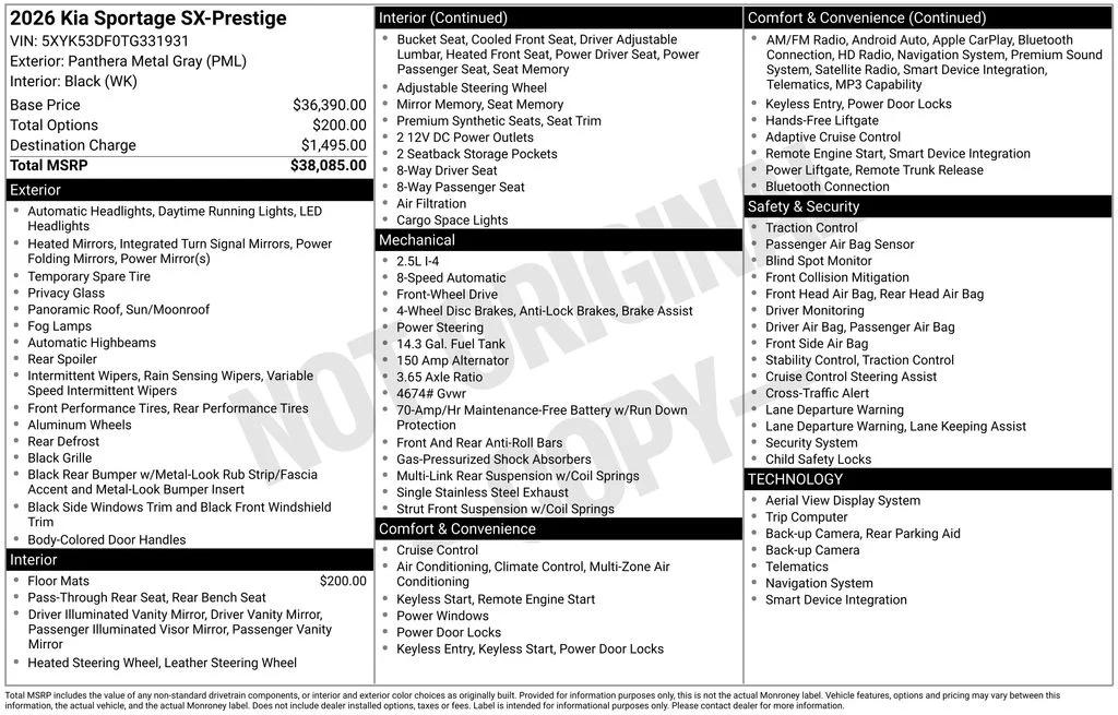 kia sportage 2026 5XYK53DF0TG331931 image kia sportage 2026 5XYK53DF0TG331931 image