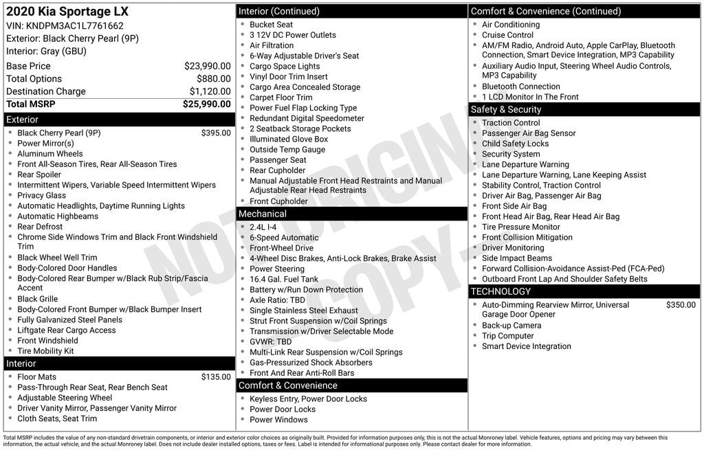 kia sportage 2020 KNDPM3AC1L7761662 image kia sportage 2020 KNDPM3AC1L7761662 image