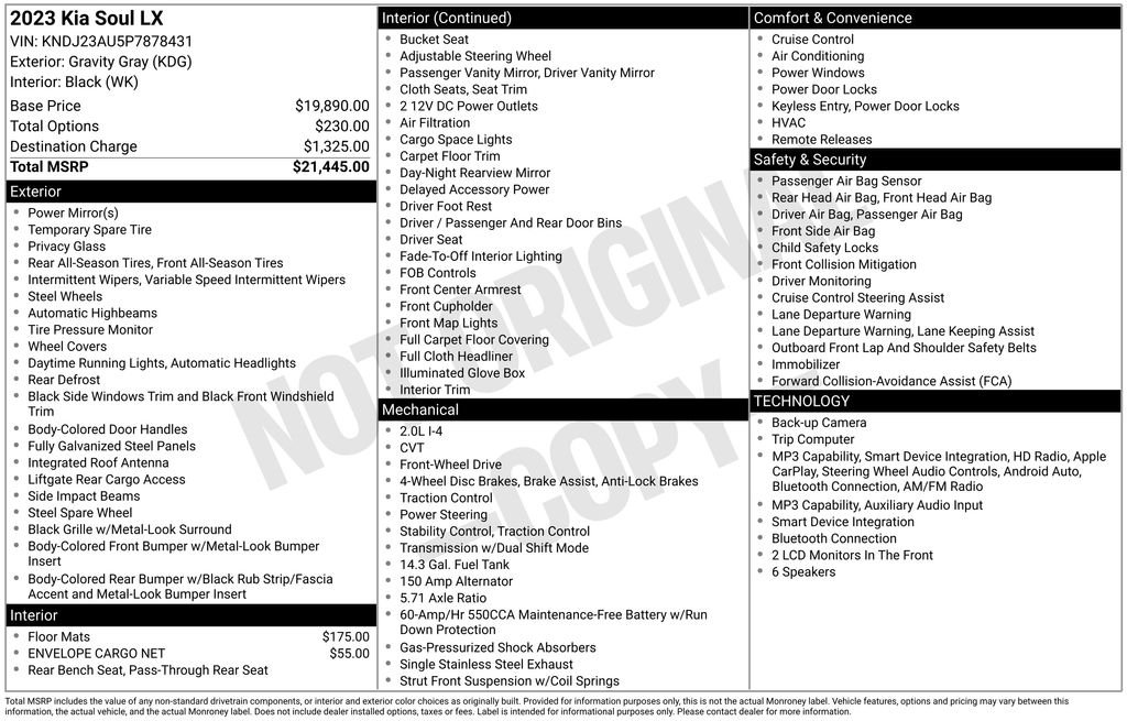 kia soul 2023 KNDJ23AU5P7878431 image kia soul 2023 KNDJ23AU5P7878431 image