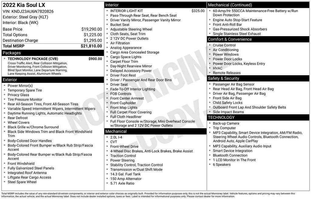 kia soul 2022 KNDJ23AU6N7820826 image kia soul 2022 KNDJ23AU6N7820826 image