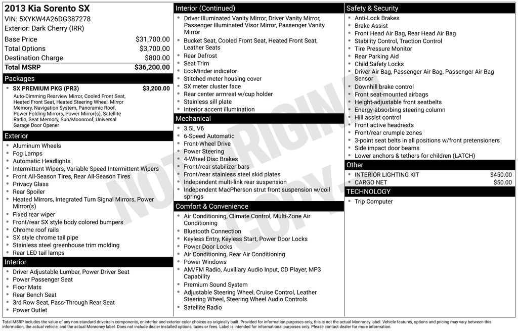 kia sorento 2013 5XYKW4A26DG387278 image