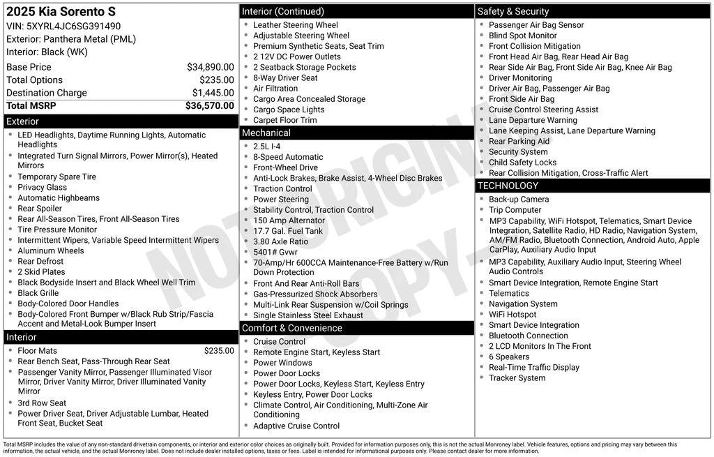 kia sorento 2025 5XYRL4JC6SG391490 image kia sorento 2025 5XYRL4JC6SG391490 image
