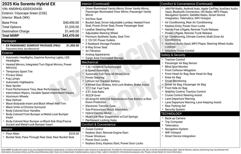 kia sorento 2025 KNDRHDJG0S5343450 image kia sorento 2025 KNDRHDJG0S5343450 image