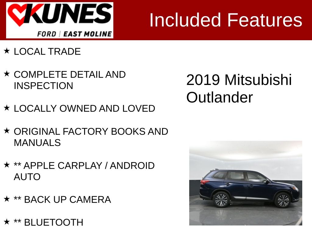 mitsubishi outlander 2019 JA4AD2A39KZ032077 image mitsubishi outlander 2019 JA4AD2A39KZ032077 image