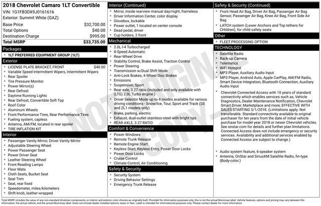 chevrolet camaro 2018 1G1FB3DX9J0161616 image chevrolet camaro 2018 1G1FB3DX9J0161616 image