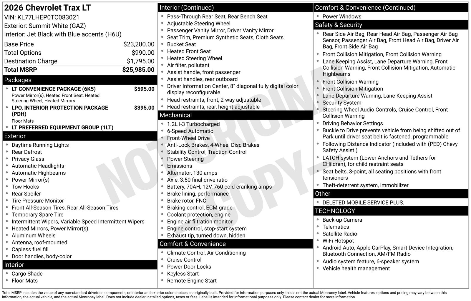 chevrolet trax 2026 KL77LHEP0TC083021 image chevrolet trax 2026 KL77LHEP0TC083021 image