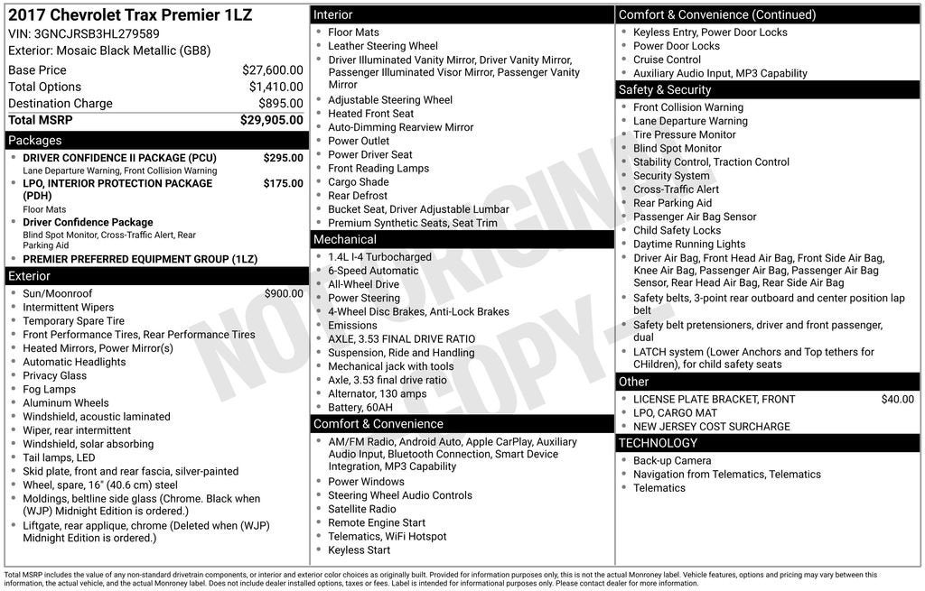 chevrolet trax 2017 3GNCJRSB3HL279589 image chevrolet trax 2017 3GNCJRSB3HL279589 image