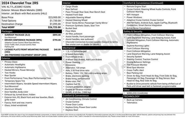 chevrolet trax 2024 KL77LJE20RC152696 image chevrolet trax 2024 KL77LJE20RC152696 image