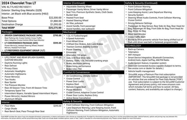 chevrolet trax 2024 KL77LHE21RC103211 image chevrolet trax 2024 KL77LHE21RC103211 image