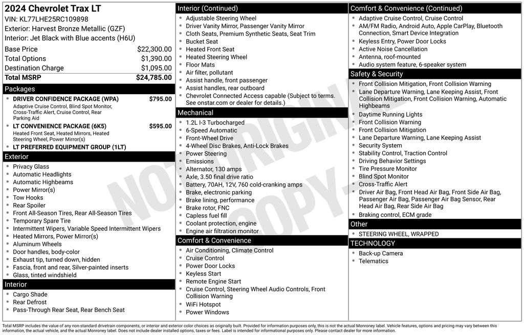 chevrolet trax 2024 KL77LHE25RC109898 image chevrolet trax 2024 KL77LHE25RC109898 image