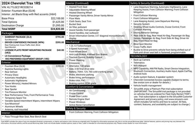 chevrolet trax 2024 KL77LGE21RC028214 image chevrolet trax 2024 KL77LGE21RC028214 image