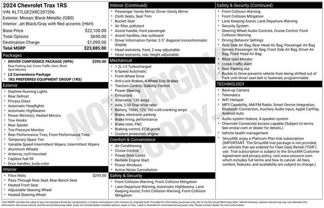 chevrolet trax 2024 KL77LGE2XRC207206 image chevrolet trax 2024 KL77LGE2XRC207206 image