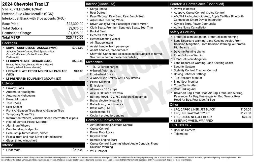 chevrolet trax 2024 KL77LHE24RC169641 image chevrolet trax 2024 KL77LHE24RC169641 image