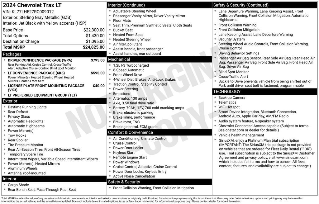 chevrolet trax 2024 KL77LHE27RC009012 image chevrolet trax 2024 KL77LHE27RC009012 image