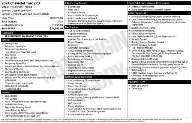 chevrolet trax 2024 KL77LJE22RC158564 image chevrolet trax 2024 KL77LJE22RC158564 image