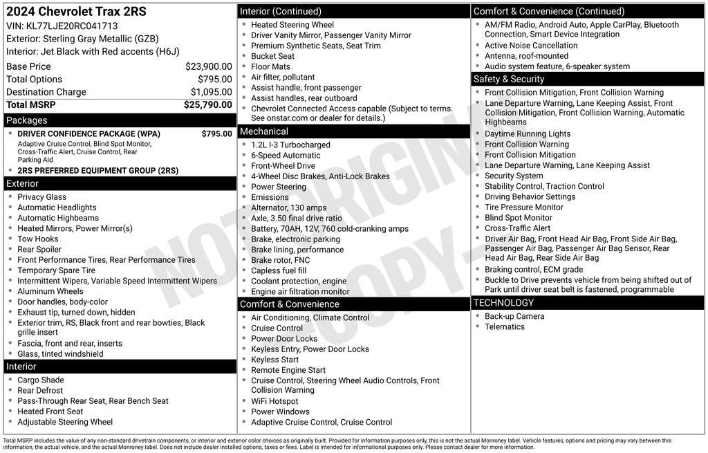 chevrolet trax 2024 KL77LJE20RC041713 image chevrolet trax 2024 KL77LJE20RC041713 image