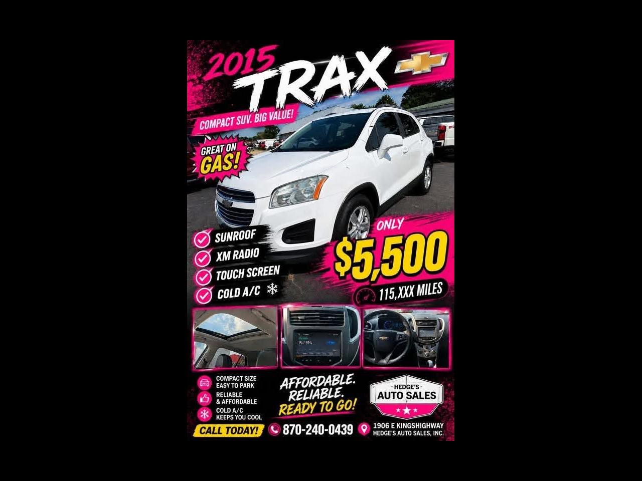 chevrolet trax 2015 3GNCJLSB6FL208753 image chevrolet trax 2015 3GNCJLSB6FL208753 image