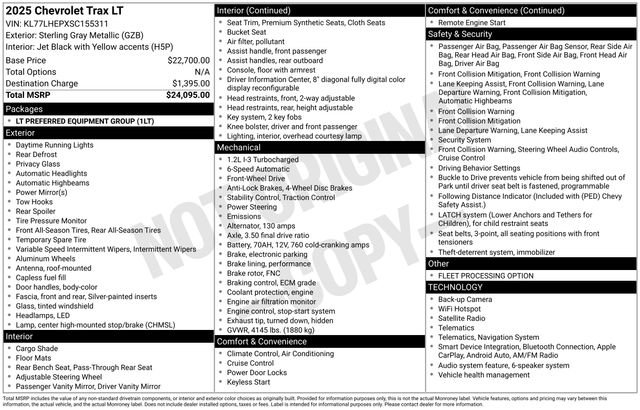 chevrolet trax 2025 KL77LHEPXSC155311 image chevrolet trax 2025 KL77LHEPXSC155311 image