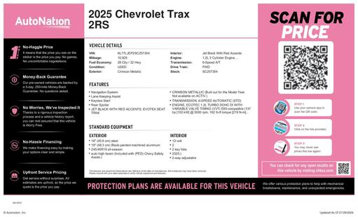 chevrolet trax 2025 KL77LJEP2SC257354 image chevrolet trax 2025 KL77LJEP2SC257354 image
