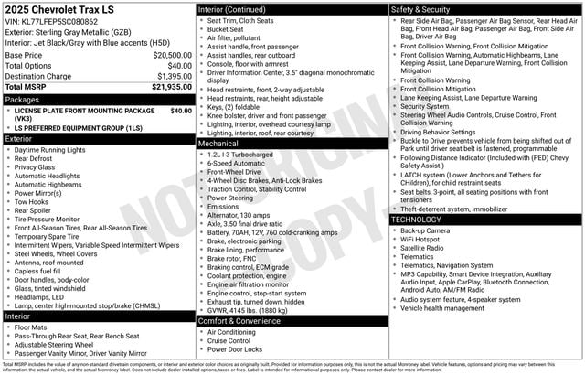 chevrolet trax 2025 KL77LFEP5SC080862 image chevrolet trax 2025 KL77LFEP5SC080862 image
