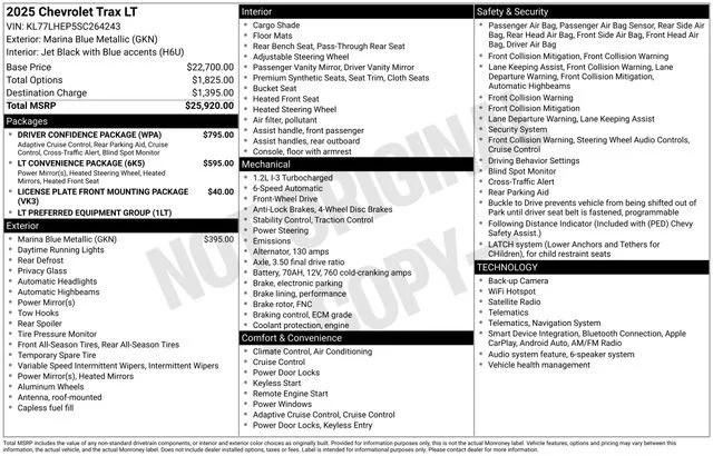 chevrolet trax 2025 KL77LHEP5SC264243 image chevrolet trax 2025 KL77LHEP5SC264243 image