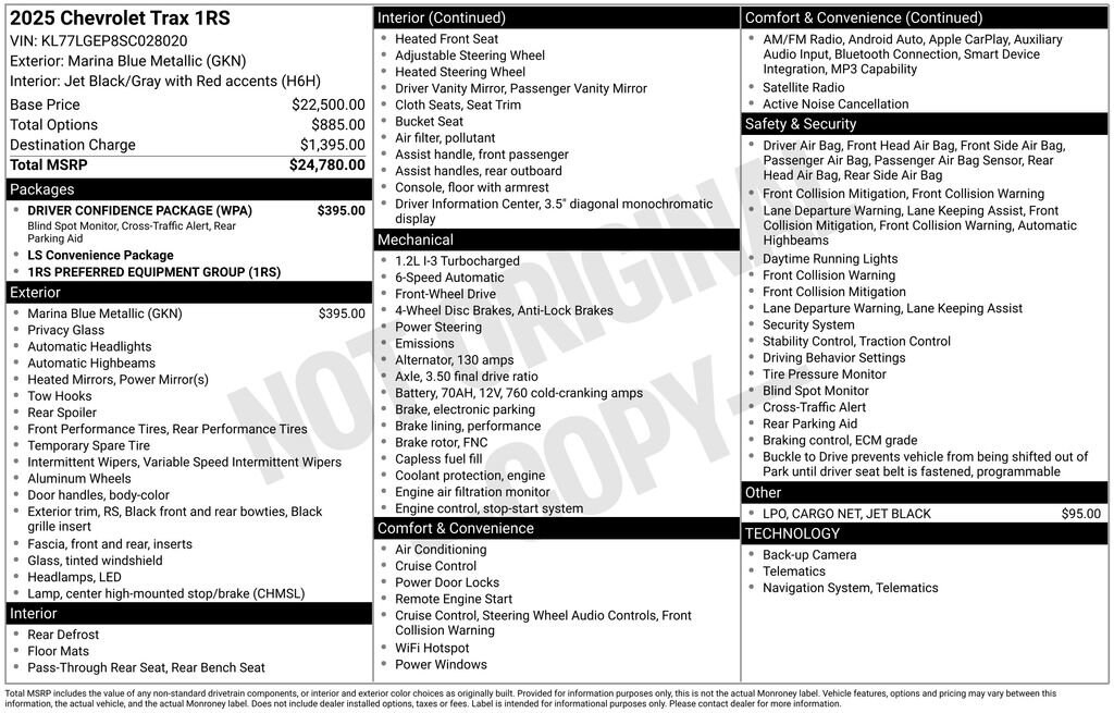 chevrolet trax 2025 KL77LGEP8SC028020 image chevrolet trax 2025 KL77LGEP8SC028020 image