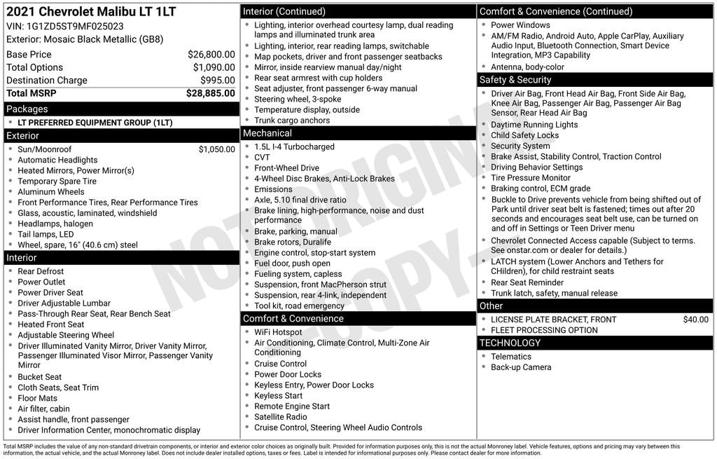 chevrolet malibu 2021 1G1ZD5ST9MF025023 image chevrolet malibu 2021 1G1ZD5ST9MF025023 image