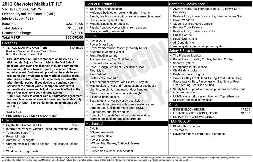 chevrolet malibu 2012 1G1ZC5E06CF241754 image chevrolet malibu 2012 1G1ZC5E06CF241754 image
