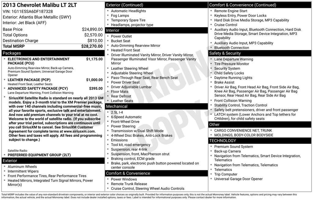 chevrolet malibu 2013 1G11E5SA6DF187328 image chevrolet malibu 2013 1G11E5SA6DF187328 image
