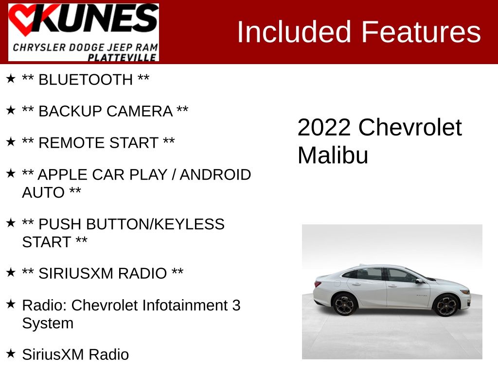 chevrolet malibu 2022 1G1ZD5STXNF110468 image chevrolet malibu 2022 1G1ZD5STXNF110468 image