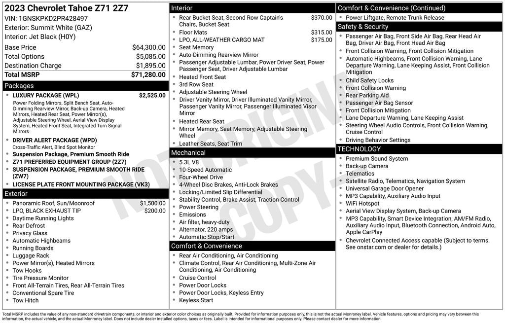 chevrolet tahoe 2023 1GNSKPKD2PR428497 image chevrolet tahoe 2023 1GNSKPKD2PR428497 image