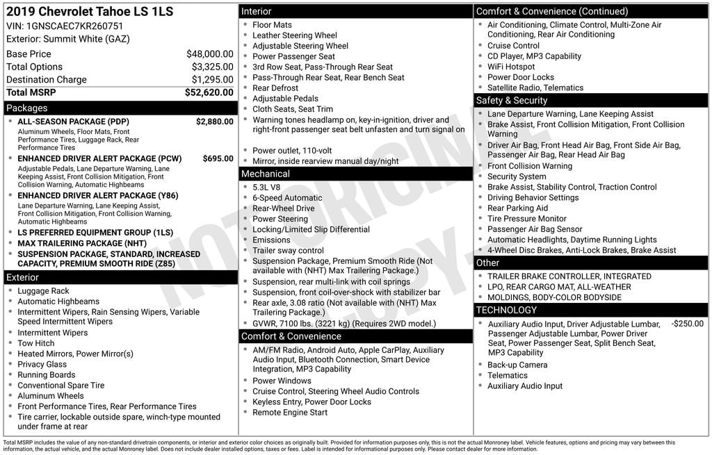 chevrolet tahoe 2019 1GNSCAEC7KR260751 image chevrolet tahoe 2019 1GNSCAEC7KR260751 image