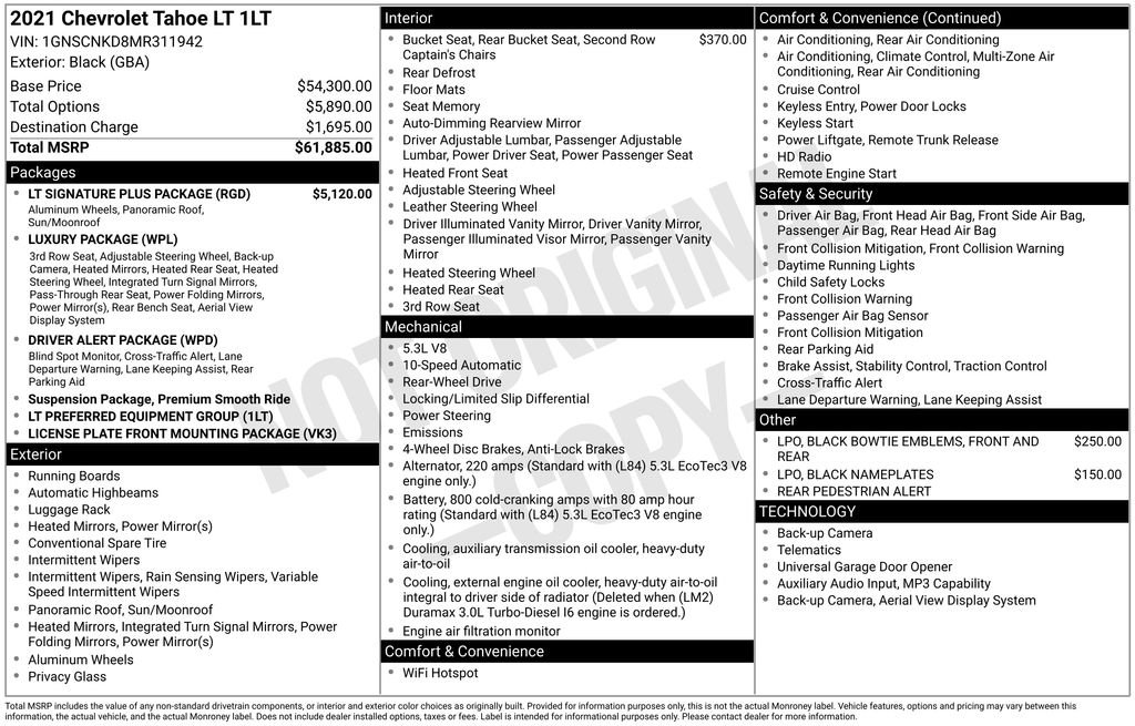 chevrolet tahoe 2021 1GNSCNKD8MR311942 image chevrolet tahoe 2021 1GNSCNKD8MR311942 image