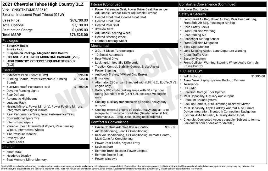 chevrolet tahoe 2021 1GNSCTKTXMR382510 image chevrolet tahoe 2021 1GNSCTKTXMR382510 image