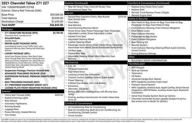 chevrolet tahoe 2021 1GNSKPKD6MR133768 image chevrolet tahoe 2021 1GNSKPKD6MR133768 image