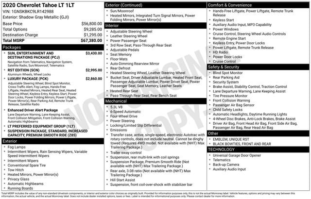 chevrolet tahoe 2020 1GNSKBKC9LR142988 image chevrolet tahoe 2020 1GNSKBKC9LR142988 image