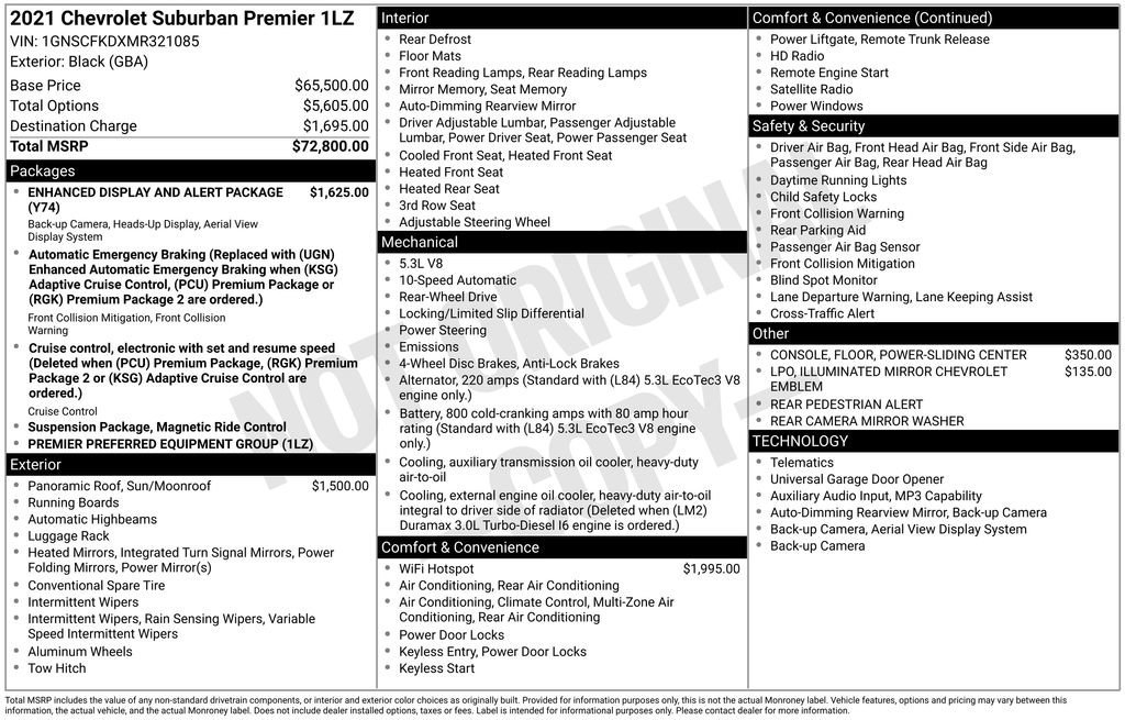 chevrolet suburban 2021 1GNSCFKDXMR321085 image chevrolet suburban 2021 1GNSCFKDXMR321085 image