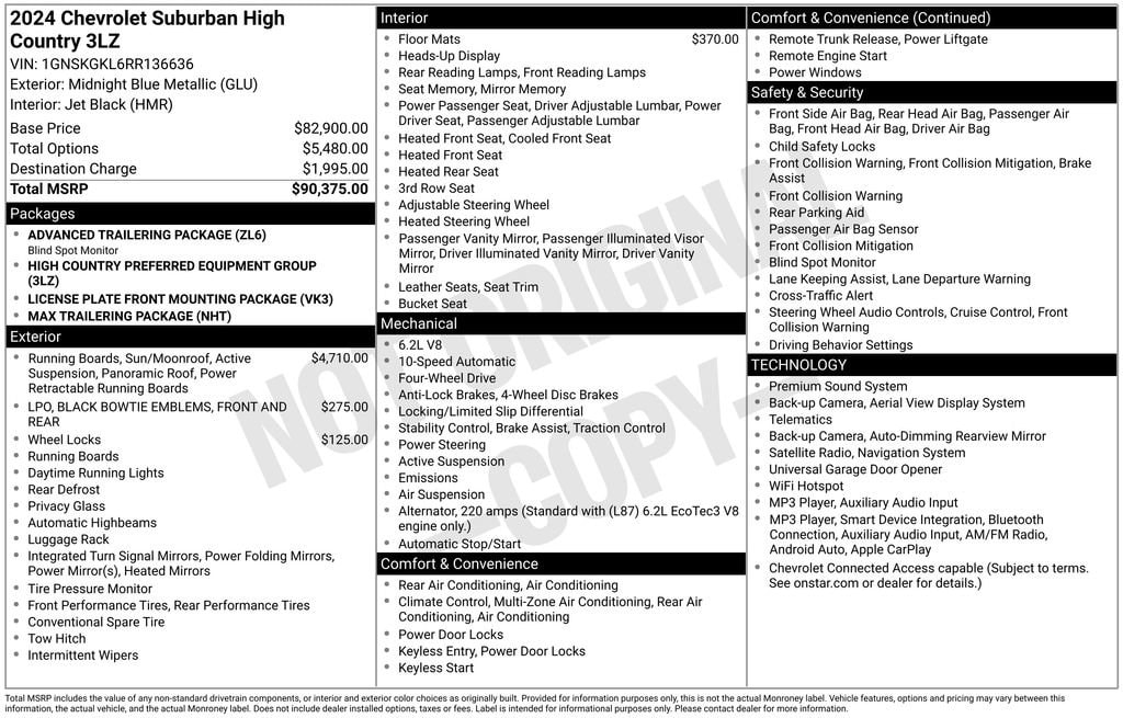chevrolet suburban 2024 1GNSKGKL6RR136636 image chevrolet suburban 2024 1GNSKGKL6RR136636 image
